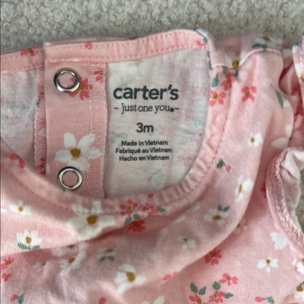 Carter's Pink Floral matching Set - 3 months - Picture 4 of 5